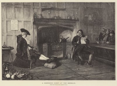 A Suspicious Guest at the Mermaid by John Seymour Lucas